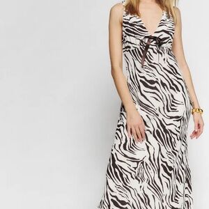 Reformation Janis Dress Zebra Print